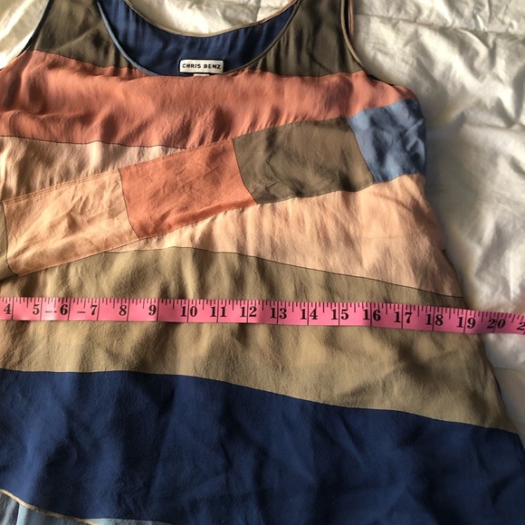 Chris Benz x Anthropologie 100% Silk Striped Dress Asymmetrical - Picture 12 of 13